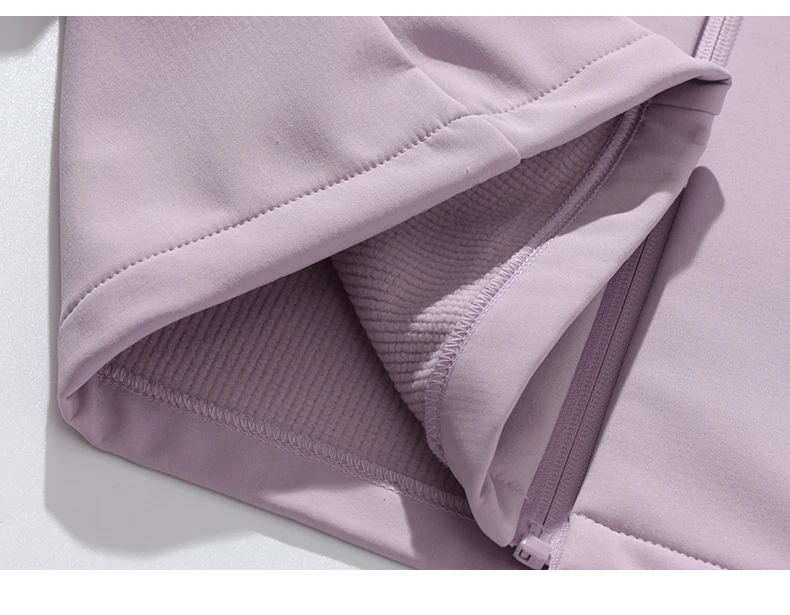 LNGXO Warme Winter-Fleecejacke für Damen, wasserdicht, winddicht, SoftShell für Wandern, Camping, Klettern, Skifahren, Outdoor, Thermomantel – Detail 22