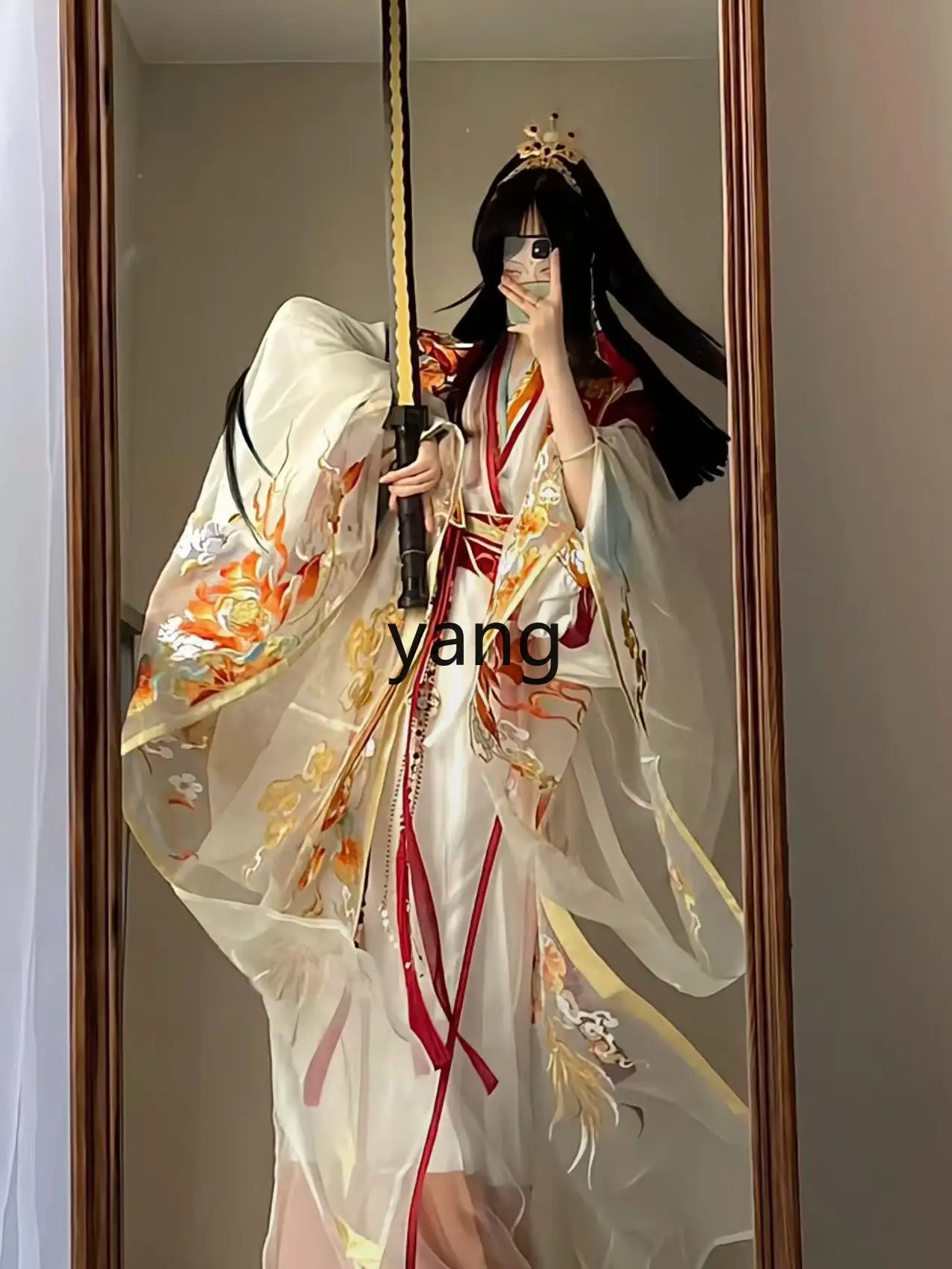 LMM camicia a maniche grandi industria pesante ricamo fata abbigliamento antico uomini e donne lo stesso stile