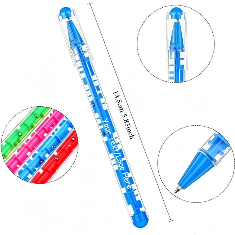 50PCS Customizable Maze Ballpoint Pens Aesthetic Kawaii Stationery for Journaling Studying Desk Decor & Unique Gift for Students