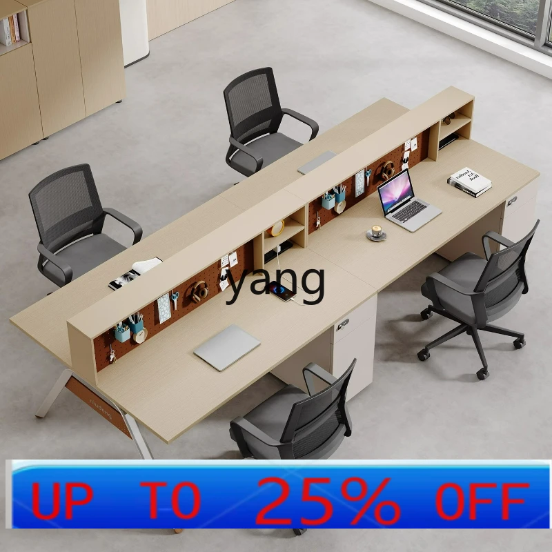 مكتب مكتب وكرسي LHstaff مزيج بسيط وحديث مزدوج مع مكتب خزانة مرتفع #1