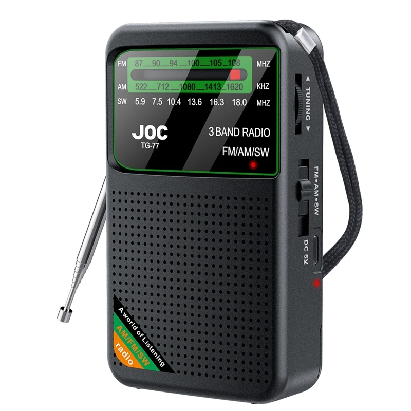 

Pocket Radio Portable Mini Full Band Radio AM/FM/SW Radio With Rechargeable Battery Support Earphone Mini Radio For Old