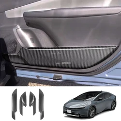 For Toyota Prius 60 Series 2023 2024 ABS Carbon Fiber Color Inner Door Protector Cover Trim Door Anti-kick Mat Anti-Dirty Cover