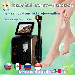 Portable 808 755 Professional Titanium Alexandrite Device 4 waves  Woman 2024 Removal Machine Laser Body Hair Diode Ice