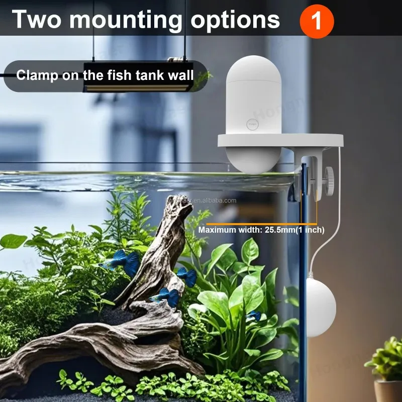 New 2.5K smart WiFi remote monitoring visual fish tank timing feeder wide-angle fish feeding camera