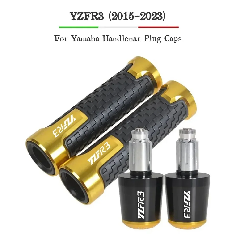 YZF-R3 2021 2022 2023 Motorcycle Handlebar Grips Handle Bar Cap End Plugs For Yamaha YZFR3 YZF R3 2015 2016 2017 2018 2019 2020