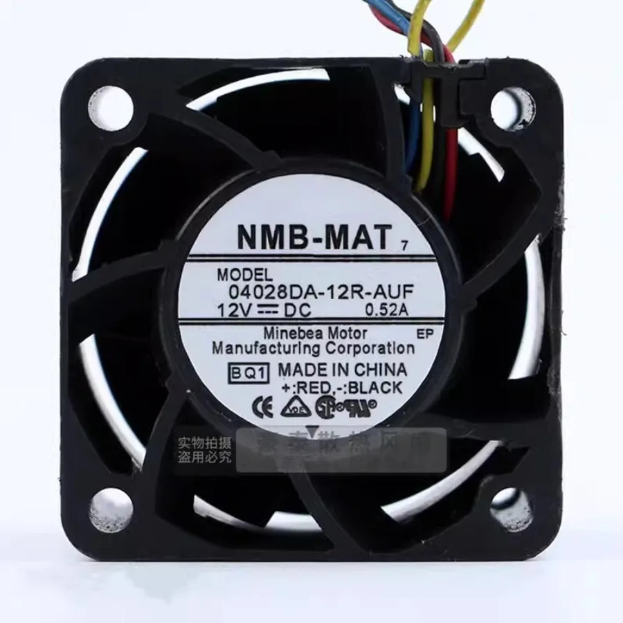 For NMB 04028DA-12R-AUF 4028 DC12V 0.52A 4CM 4-Wire Speed Control Cooling Fan