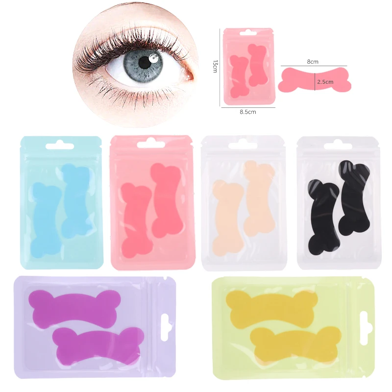 1 คู่ Eyelash EXTENSION Eye Patches นํากลับมาใช้ใหม่ภายใต้ Eyelash Grafting Pads ซิลิโคน Stripe Lash Lift Under Eye GEL Patch แต่งหน้า