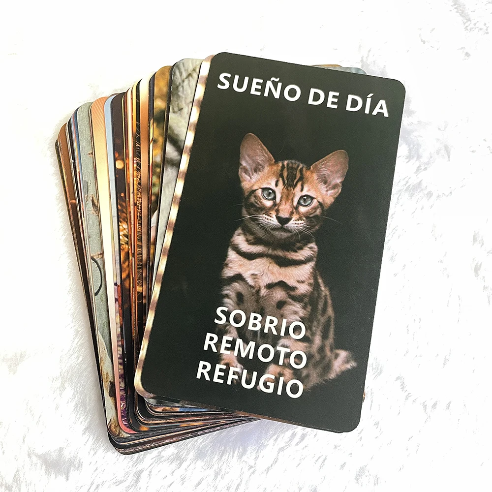 Spanish Oracle Deck Twin Flame Love Soul Telling Tarot Clarity Cards Prophecy Keywords 12x7cm 62-cards Fortune Telling