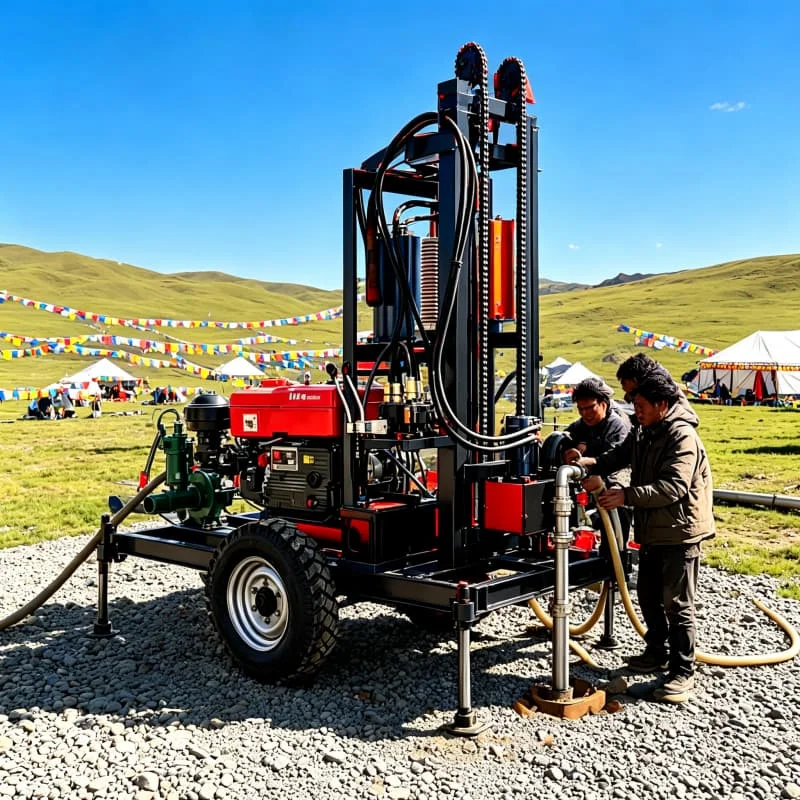 Value Priced Water Well Machine Hydraulic Portable Drilling for Farm Garden Rural Home Supply 120m Depth Lightweight Customized