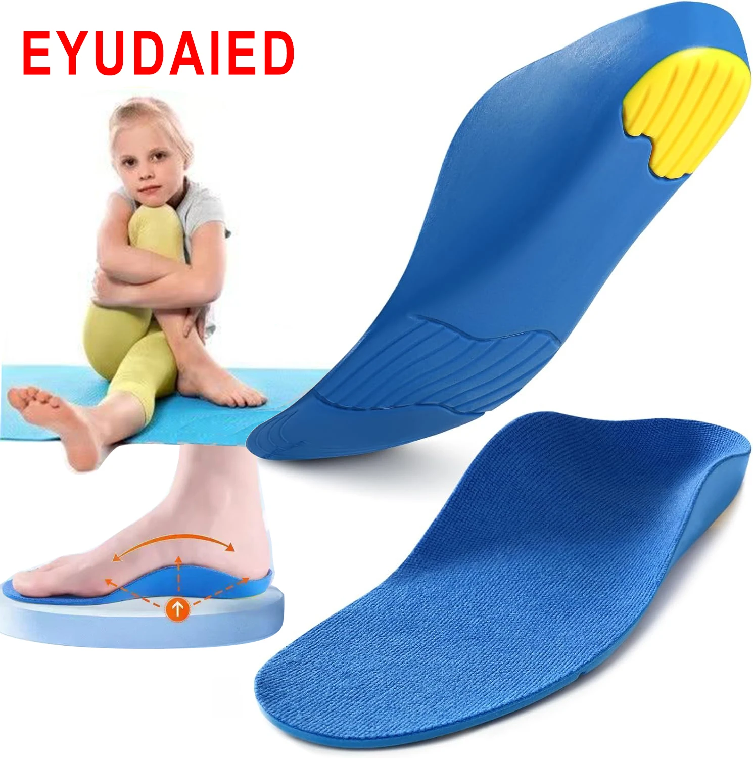 Kids Children Orthotics Insoles Correction Foot Care For Kid Flat Foot Arch Support Orthopedic Insole Soles Sport Shoes Pads