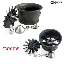 QX-Motor 64mm EDF with 12 Blades Ducted Fan CW CCW Without Motor Suit For RC Airplanes Toy Parts