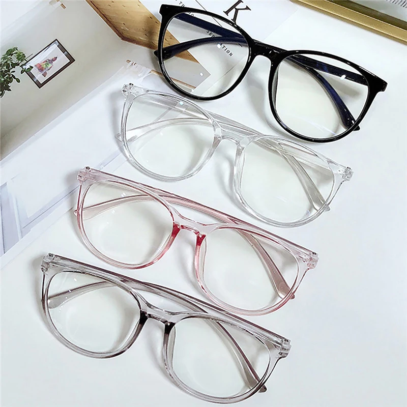 2024 New Transparent Anti Blue Light Glasses Women Men Round Frame Eyewear Optical Spectacle Computer Eye Protection Glasses