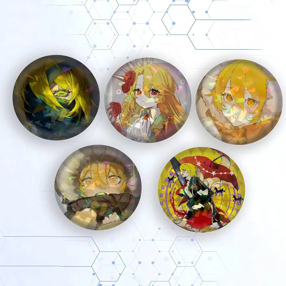 D-Don Q-Quixote Limbus Company Badge on Backpack Accessories Manga Icons Pins Round Cartoon Brooches for Clothes Bag Decor Gifts