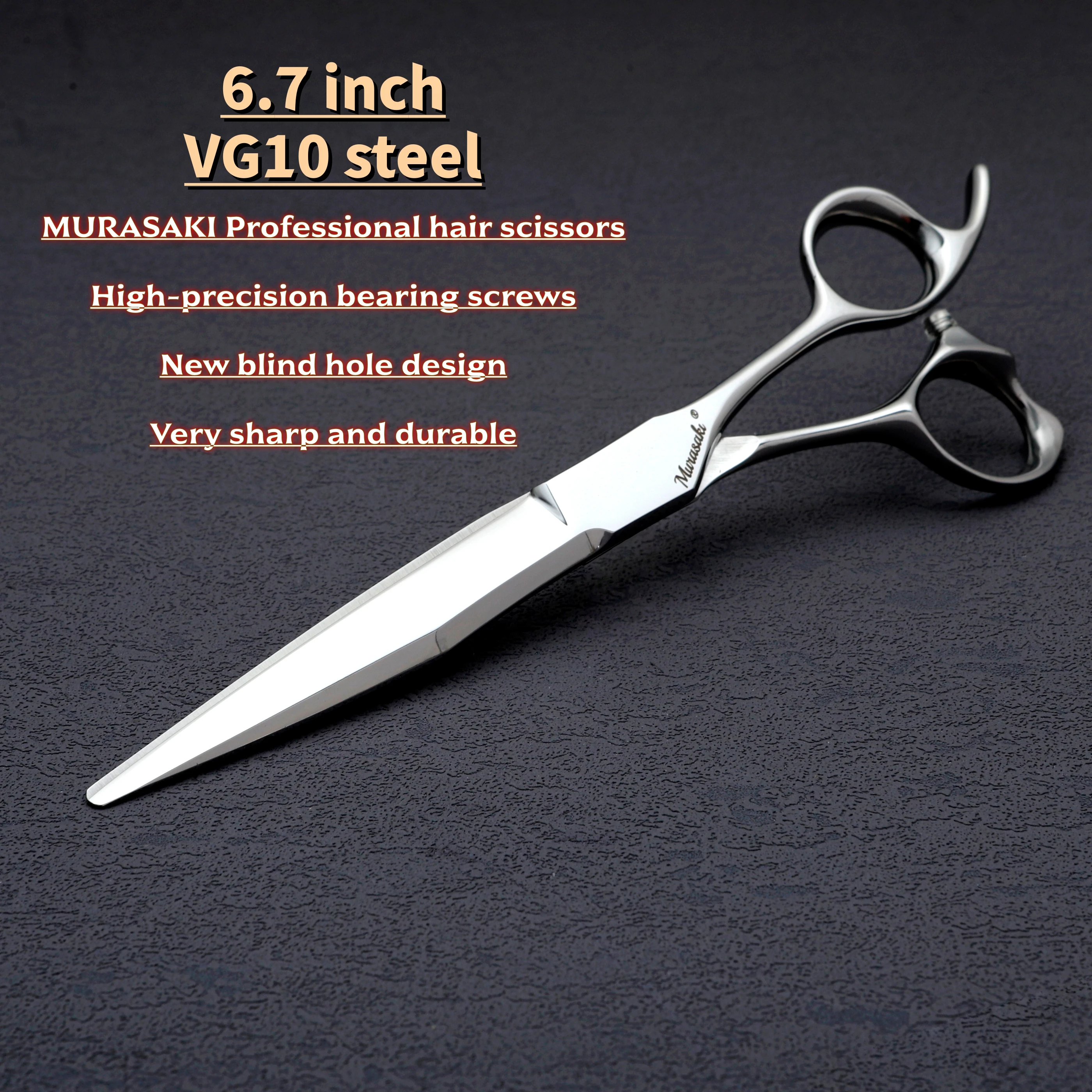 MURASAKI Professionelle Friseurschere, 6,0 bis 6,8 Zoll VG10 Stahl Haarschneideschere, Hochwertige Friseursalon-Accessoires – Detail 12