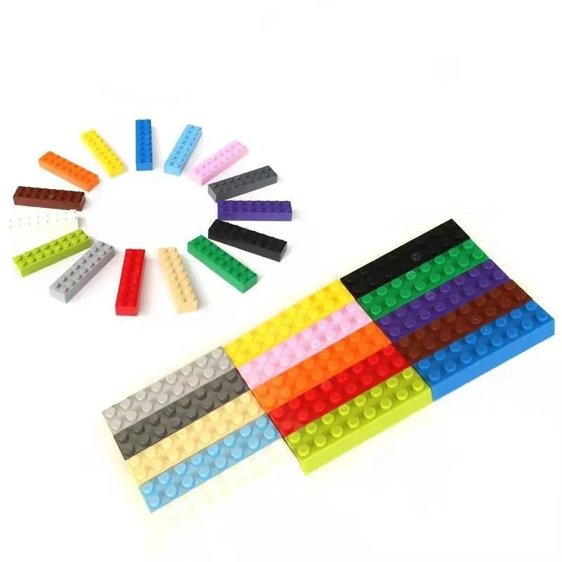 Bloques de construcción pequeños compatibles con lego, 500g por bolsa, 2x8 puntos, gran ladrillo especializado, rompecabezas para niños, Juguetes DIY, mezcla de 16 colores