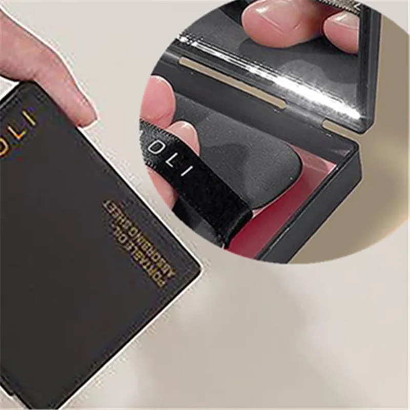 1 Pudełko Papierków Absorbujących Olej z Węglem Bambusowym z Lustrem, Przenośny Zestaw do Makijażu, Odświeżający Pielęgnacja Twarzy, Kontrola Wydzielania Sebum