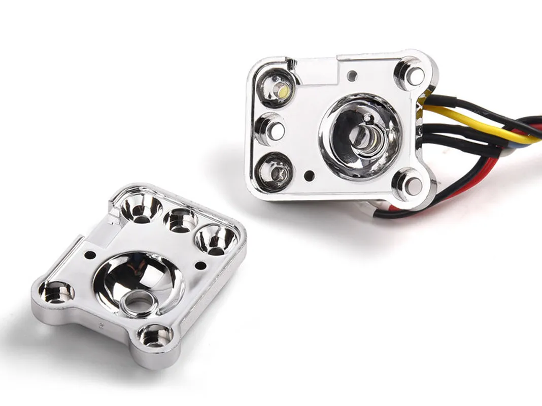 RCDream RD110 Chrome Headlight Reflector Cup for TRX4 Defender Hard Body RC Crawler Upgrade Parts Set