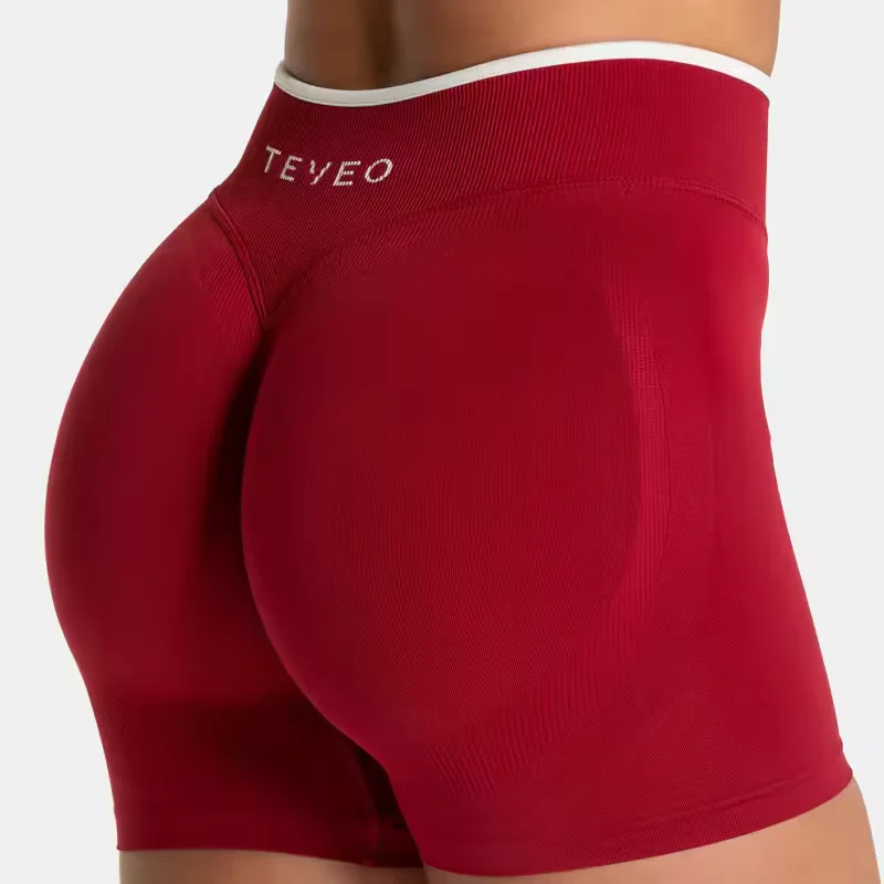 Short de yoga sans couture pour vêtements de plein air, shorts de sport de levage des hanches et de mise en forme du corps, shorts de sport de fitness