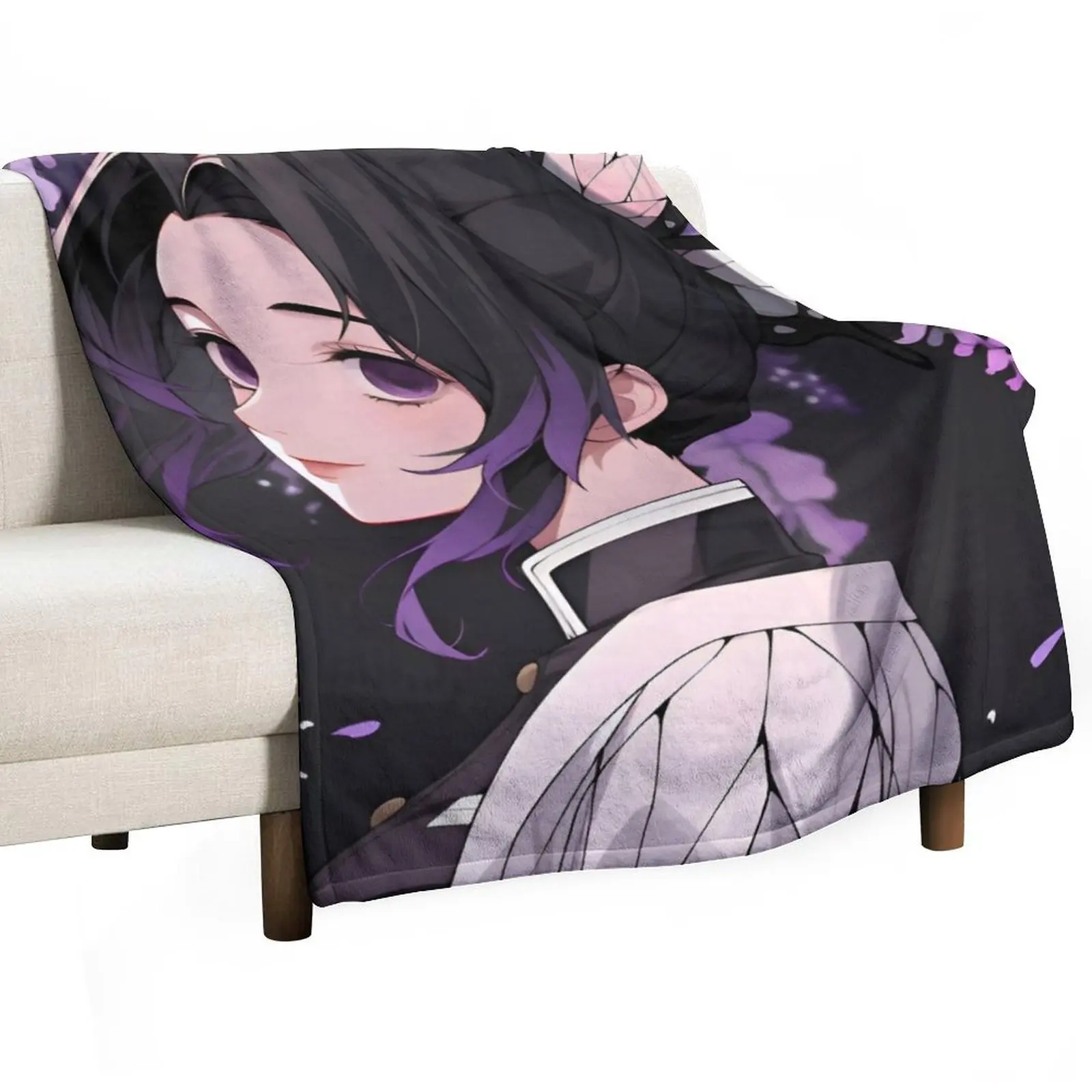 Shinobu DS Cute Anime Girl Throw Blanket Summer Soft christmas gifts Luxury Throw Blankets