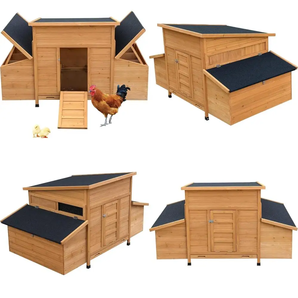 

Большой деревянный курятник 55 с 6 коробками для гнездования для использования на открытом воздухе