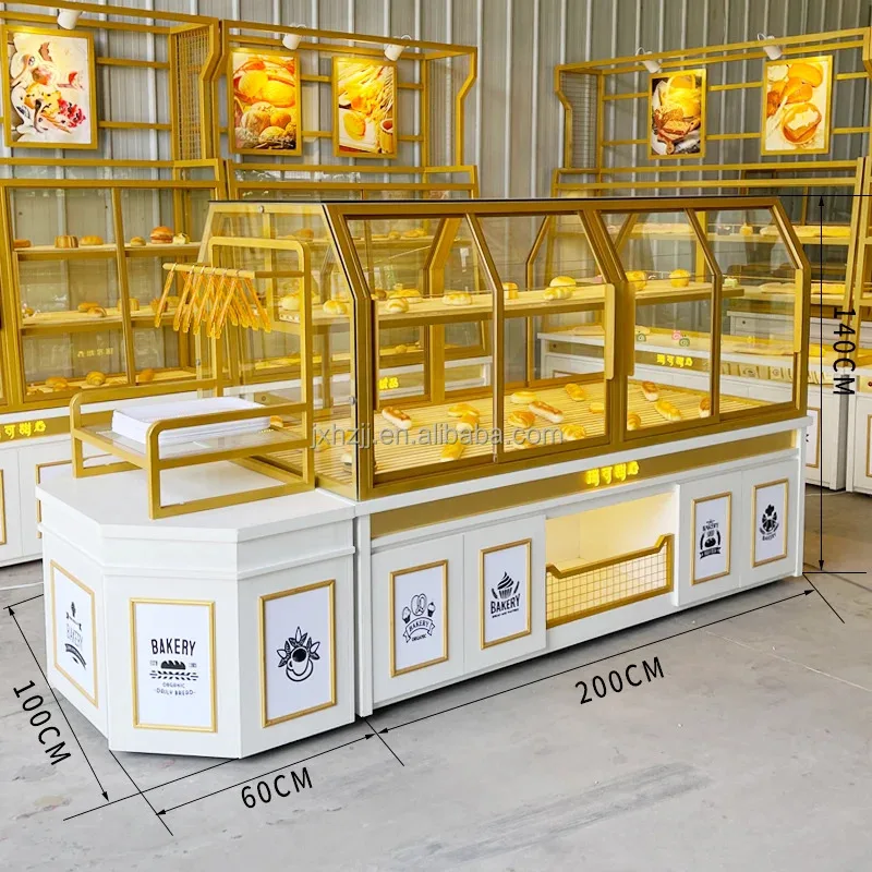 

Customize.Hongzhan Three-Tier Bread Display Racks Vitrina De Panaderia Island Style Wall-Mounted with Carton Packing
