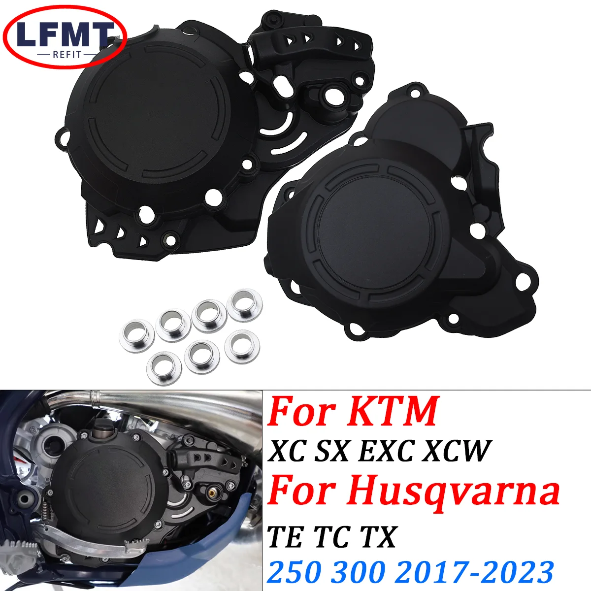 

Motorcycle Lgnition Clutch Cover Guard Protector Kit For KTM XC-W XC EXC 250 300 TPI SX250 For GASGAS EC EX MC 250/300 Motocross