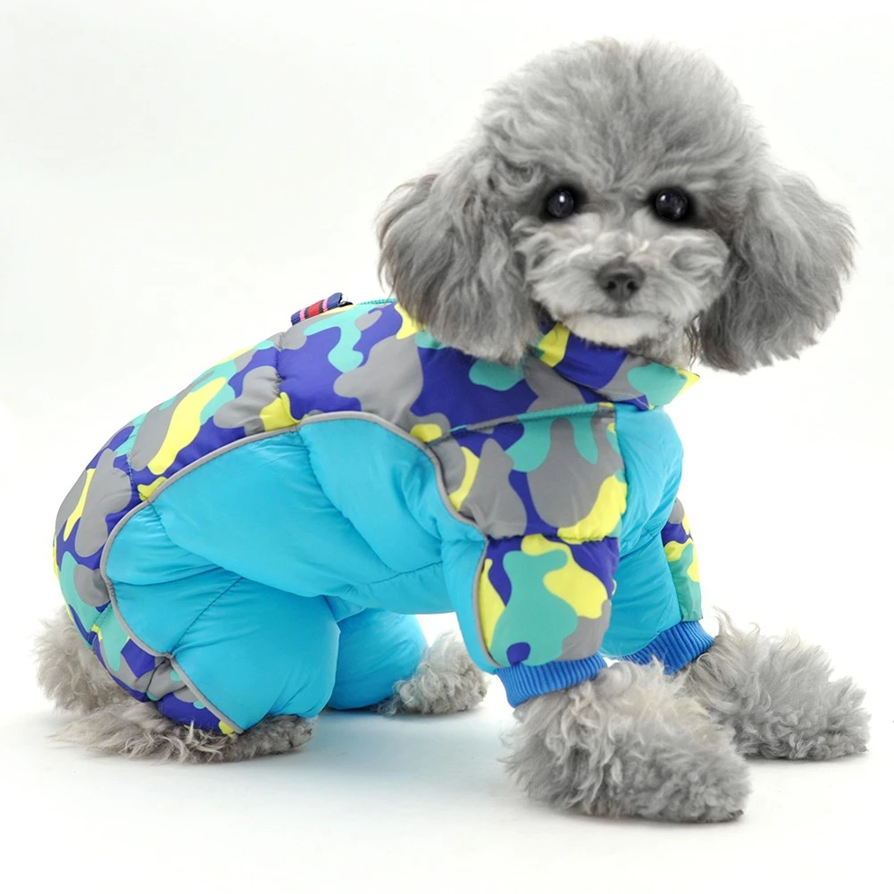 Winter Warm Pet Dog Clothes Reflective Dog Windproof Coat Thicken Pet Clothing for Dogs Costume Jumpsuit Jacket Pet Supplies