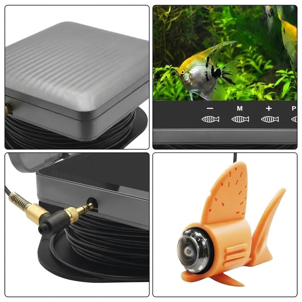 Underwater Fishing Camera with 4.3 inch HD Touchscreen and 25m Detachable Cable for River Lake and Ice Fishing Scenarios