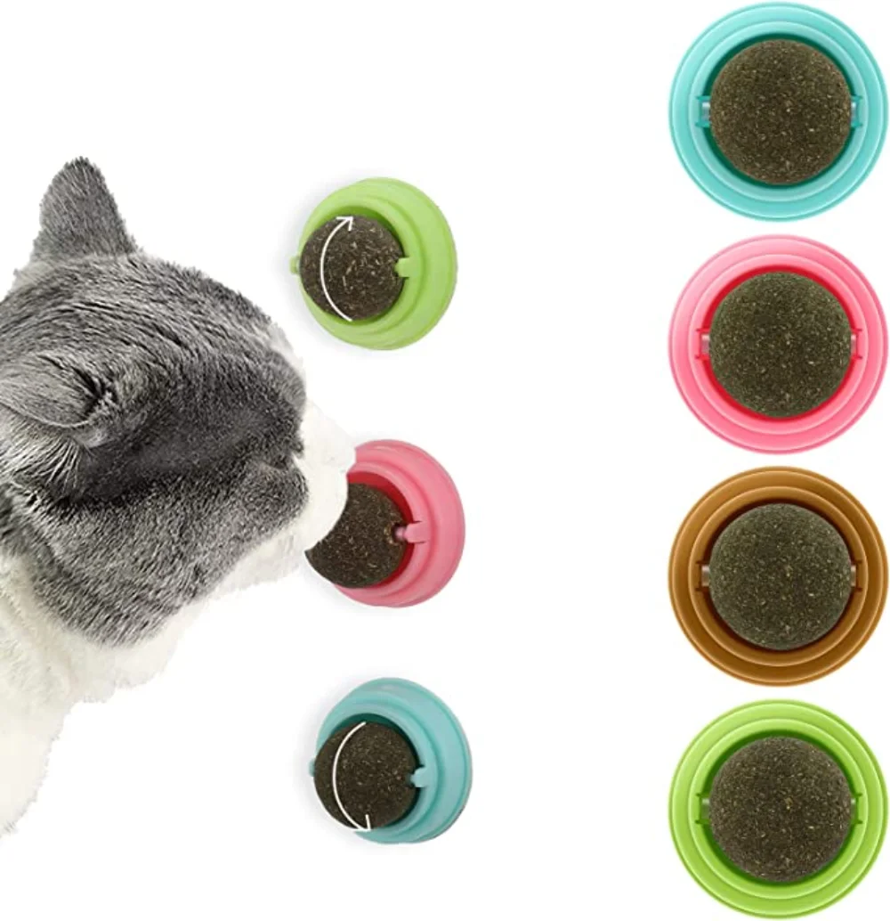 Kawaii Health Cat Catnip Toys Ball Cat Candy Licking Snacks Catnip Snck Nutrition Energy Ball Kit Cat Toy Supplies Pet Stuff