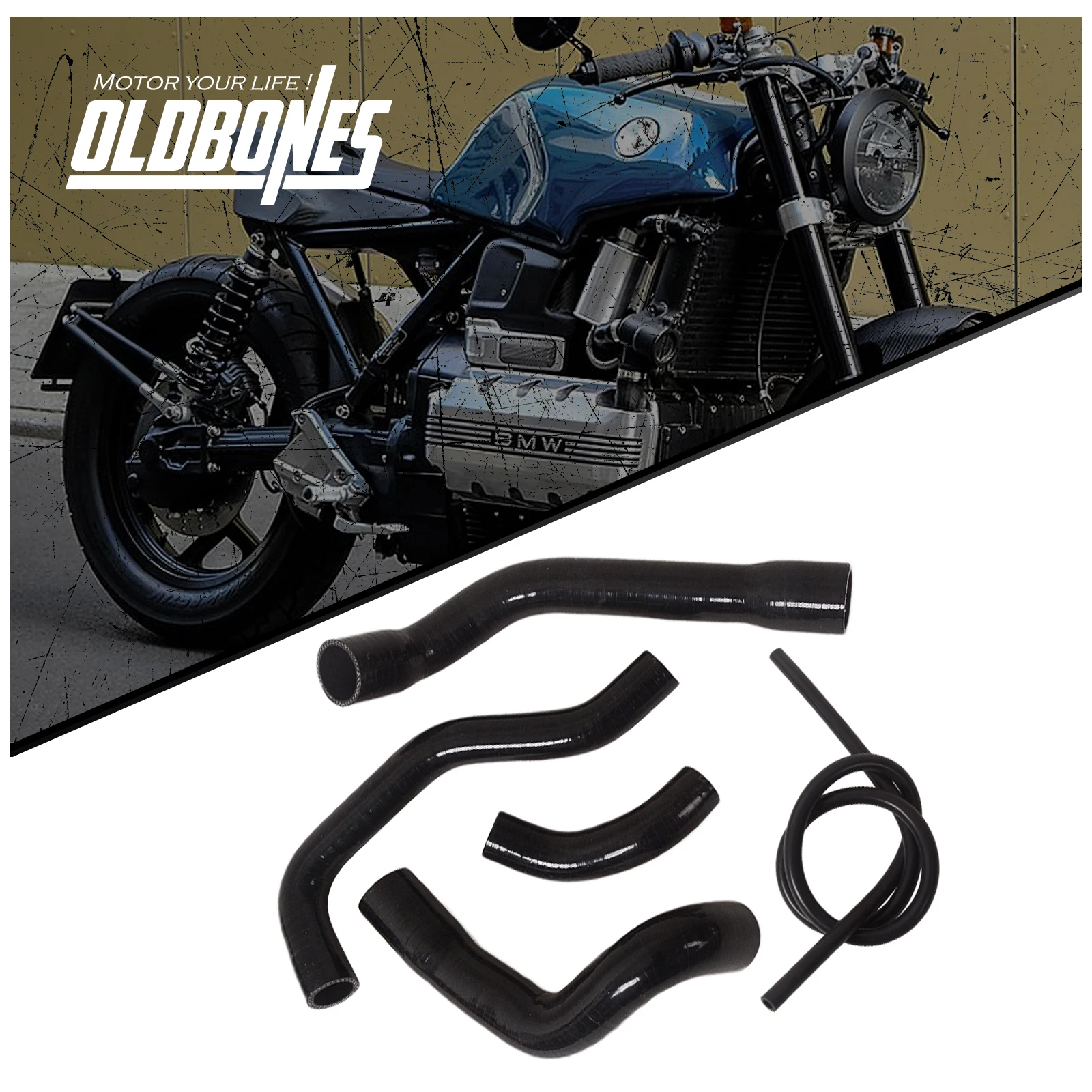 Cafe racer série k para bmw k100 k 100 kit de mangueira refrigerante radiador silicone tubo decorativo acessórios da motocicleta