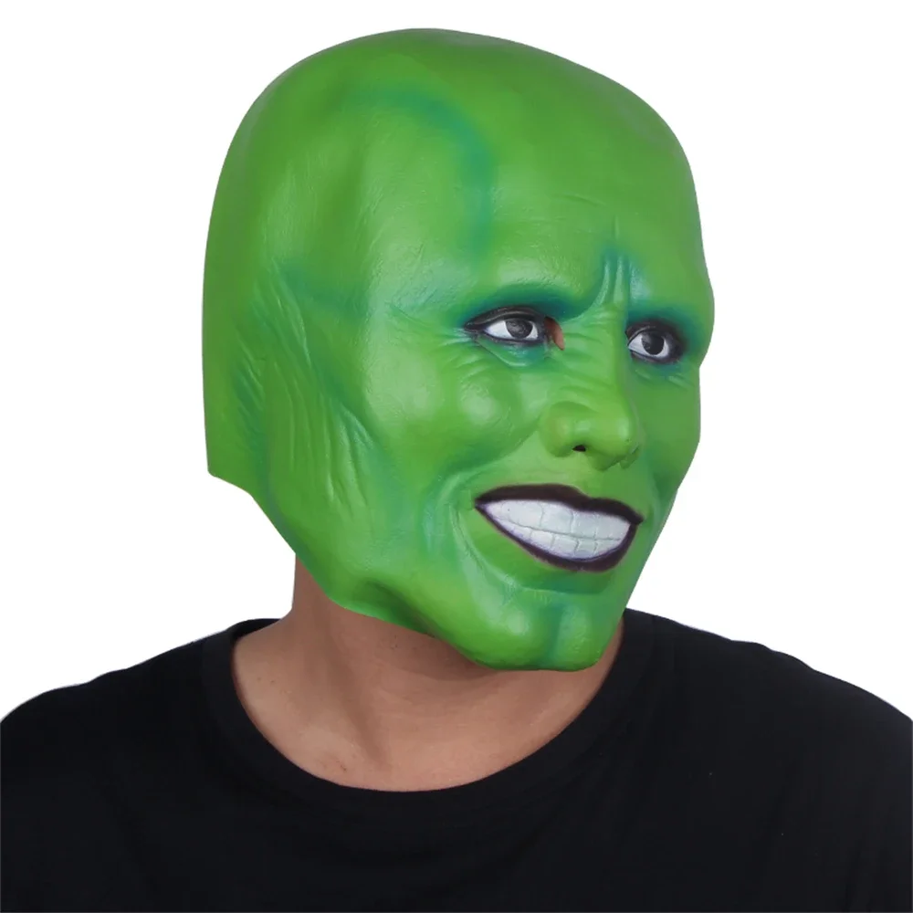 Jim Carrey Horror Masker Grappig Groen Monster Latex Hoofddeksel Cosplay Scary Geek Stanley Volgelaatsmasker Halloween Party Kostuum Prop