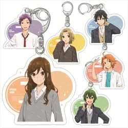 Anime Horimiya Keychain Acrylic Characters Keychain Keyring Cartoon Figures Pendant Jewelry Cosplay Kids Gifts