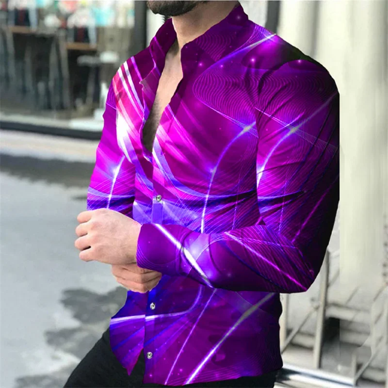 Shirt Men's Fashion Luxury Party Pink Red Blue HD Pattern Designer Design 2024 New Style Hot Sale Soft Comfortable Plus Size