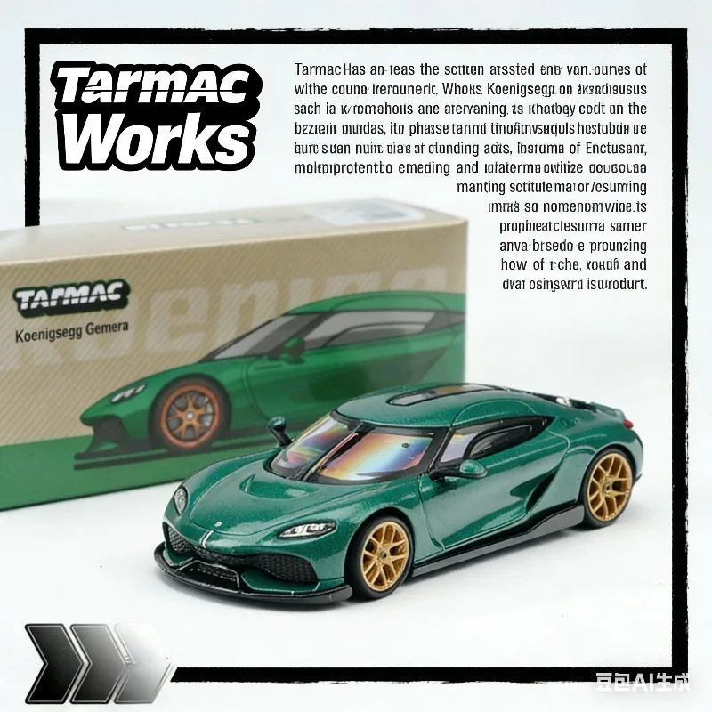 

Tarmac Works 1:64 Gemera Cast Alloy Static Car Model, Boys' Holiday Gift Toy, Adult Collection Decoration Piece.