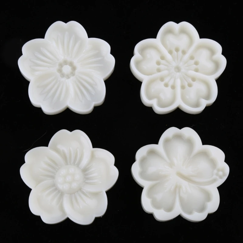 Plastic Mooncake Moulds DIY Mooncake Stamps Mooncake Mould Hibiscus Baking Moulds for Mid-Autumn Festival Dropsale