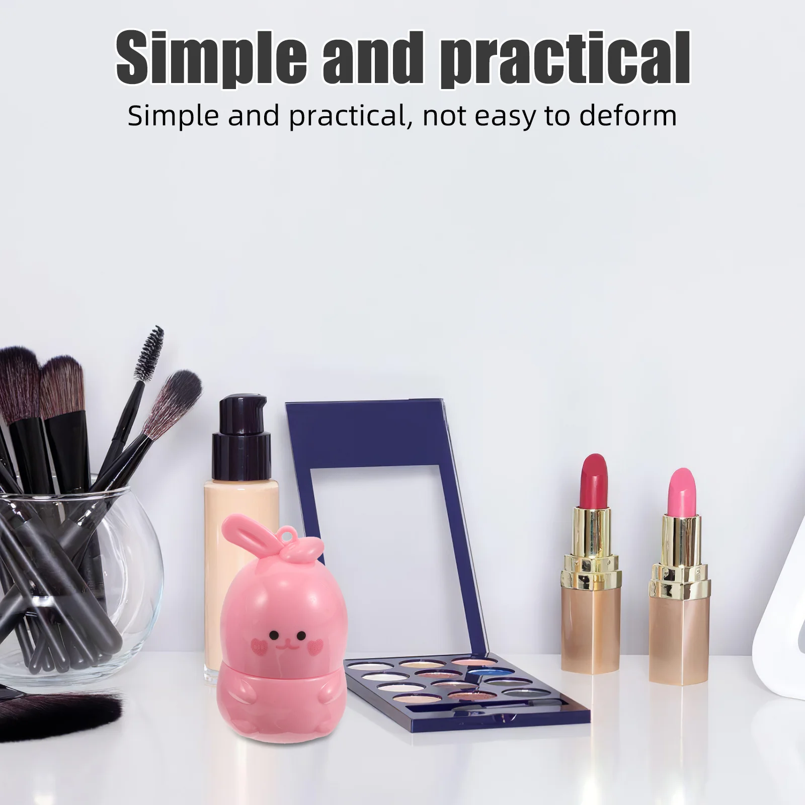 Lápiz labial que cambia de Color, bálsamo hidratante con diseño de conejo bonito para labios secos, cuidado nutritivo de labios, brillo de labios Kawaii para chicas adolescentes, 2 uds.