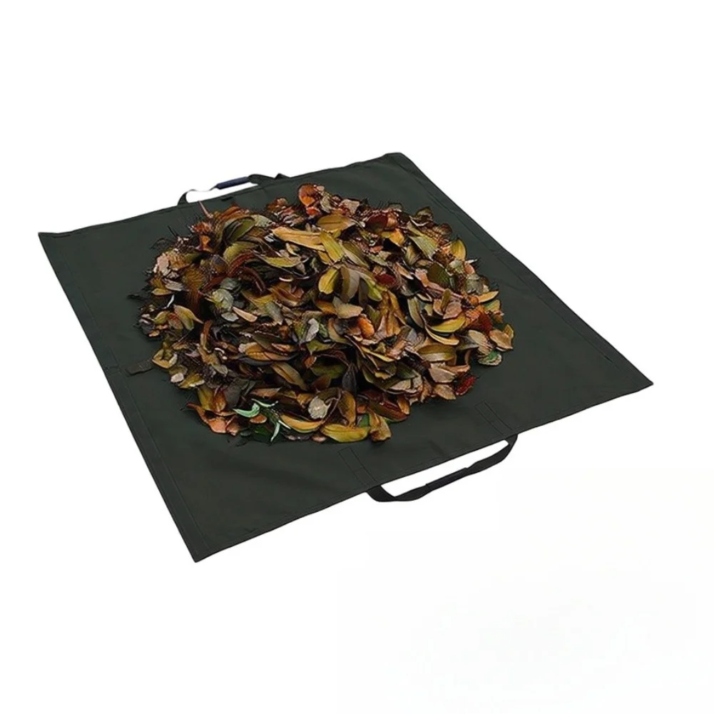 144 x 144 cm Reusable Garden Leaf Bag Fabric Yard Waste Collection Bag with Wide Opening and Robust Carry Handles