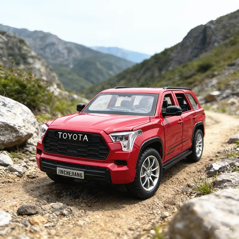 

1/24 Sequoia SUV Alloy Car Model Diecasts & Toy Metal Off-Road Vehicles Car Model High Simulation Sound and Light Childrens Gift