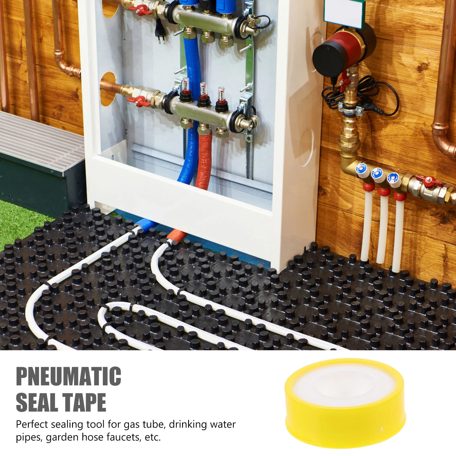 

10 Rolls 12mmx12m Hydraulic Seal Tape Premium Material Water Pipe Plumbing Purifier Home Pneumatic Seal Tape Office