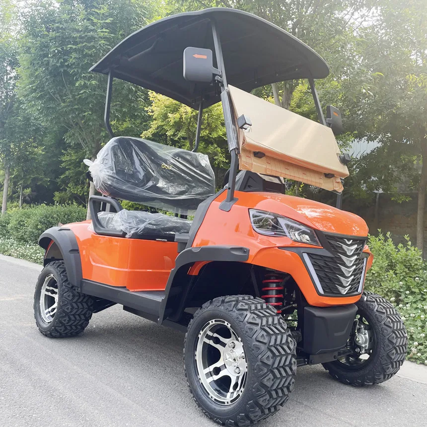 Durable Golf Sightseeing Cart Beach Resort Lithium Battery Lift 4 Seat Electric Golf Cart Fashion Color Golf Scooter