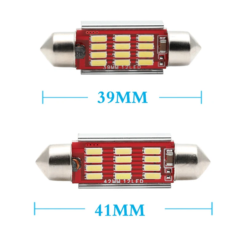 2 قطعة C5W LED 12SMD Canbus اكليل 31 مللي متر 36 مللي متر 39 مللي متر 41 مللي متر سيارة شاحنة لمبة الداخلية القراءة ضوء لوحة ترخيص مصباح خطأ مجاني 12V24V