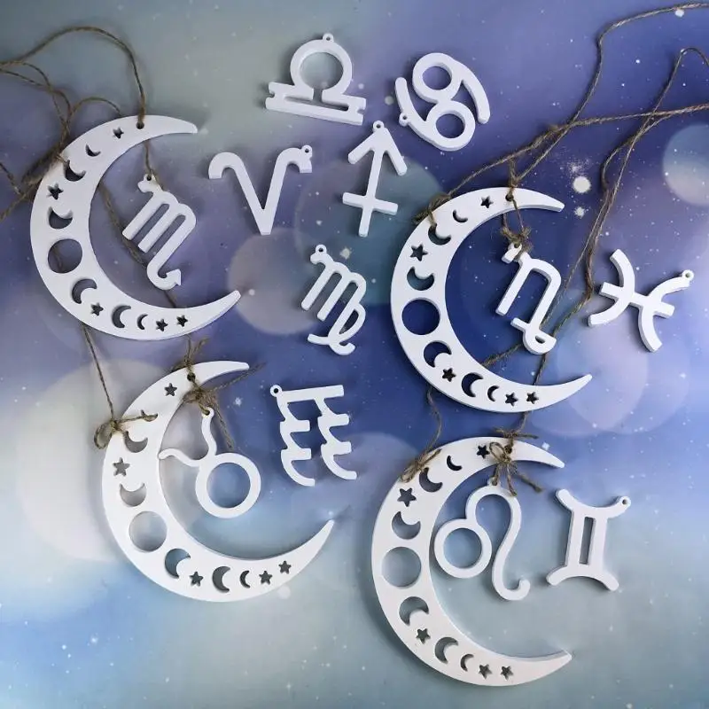 R3MC Pack of 2 Constellations Silicone Mould Tool Craft Tool Handmade Silicone Molls لصياغة شنق جدار الأسمنت