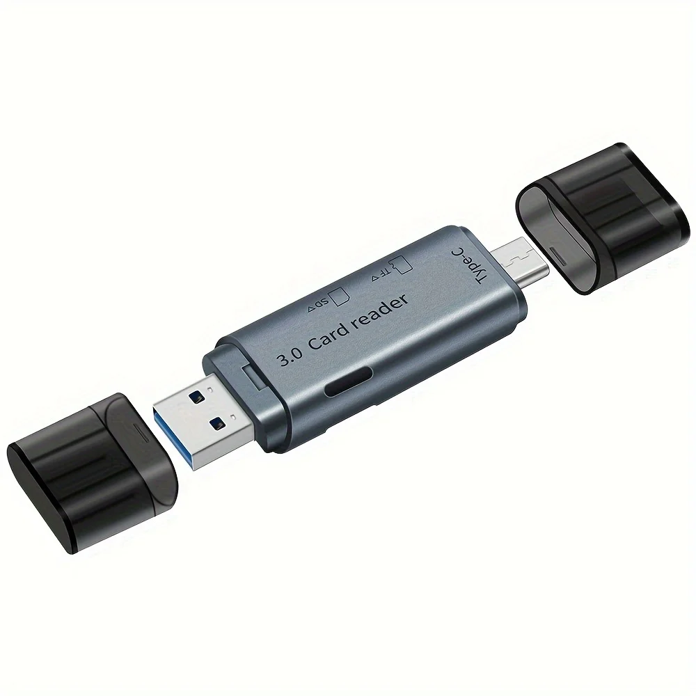 

2-in-1 USB 3.0 Type-C Card Reader SD TF Memory Card OTG Adapter High Speed