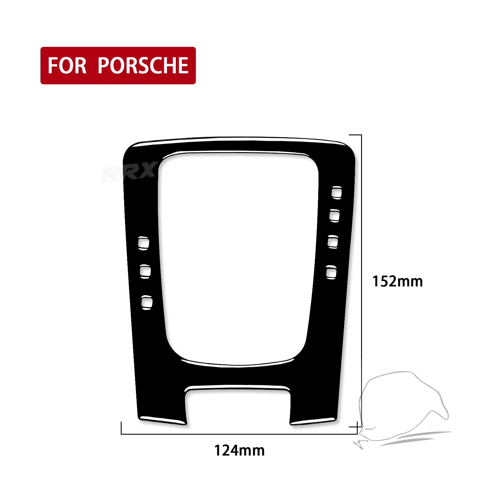 

Carbon Fiber Car Accessories Console Gears Shifter Panel Interior Cover Trim Modified Sticker For Porsche 718 982 Cayman Boxster
