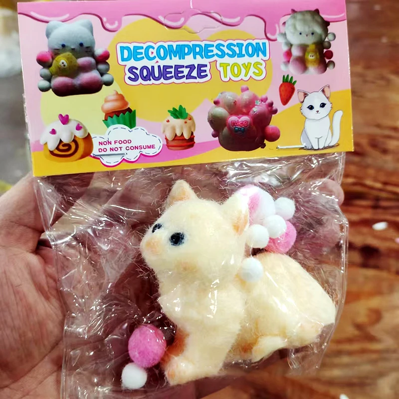 Cartoon Prachtige Leuke Kat Zachte Pinch Knijpspeelgoed Grappige Cartoon Mooie Diervormige Kinderen Rebound Stress Verlichten Speelgoed Geschenken