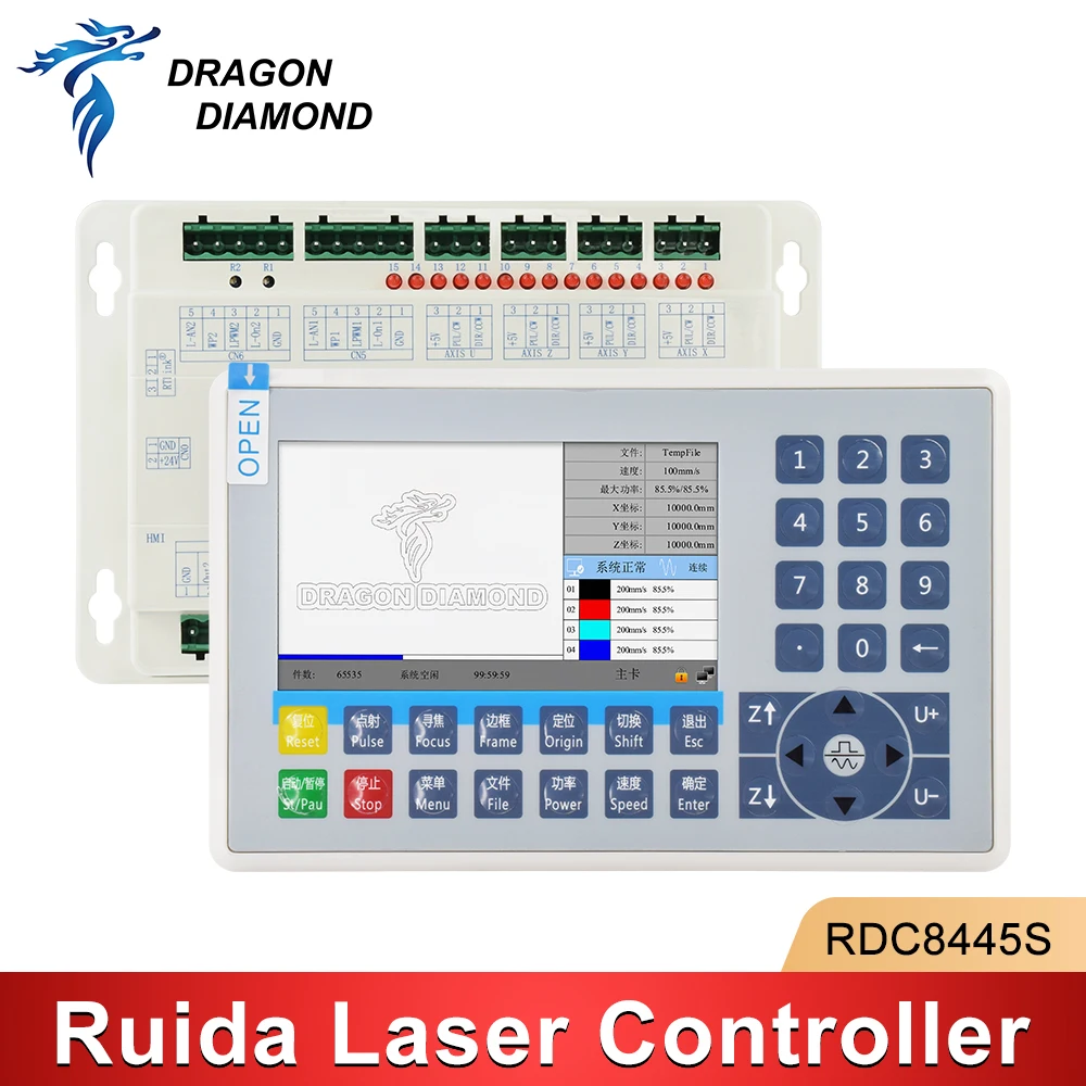 Standard Set Ruida RDC8445S(EC) CO2 Laser Controller System for CO2 Laser Engraving Cutting Machine Upgrade RDC6445G RDC6445S