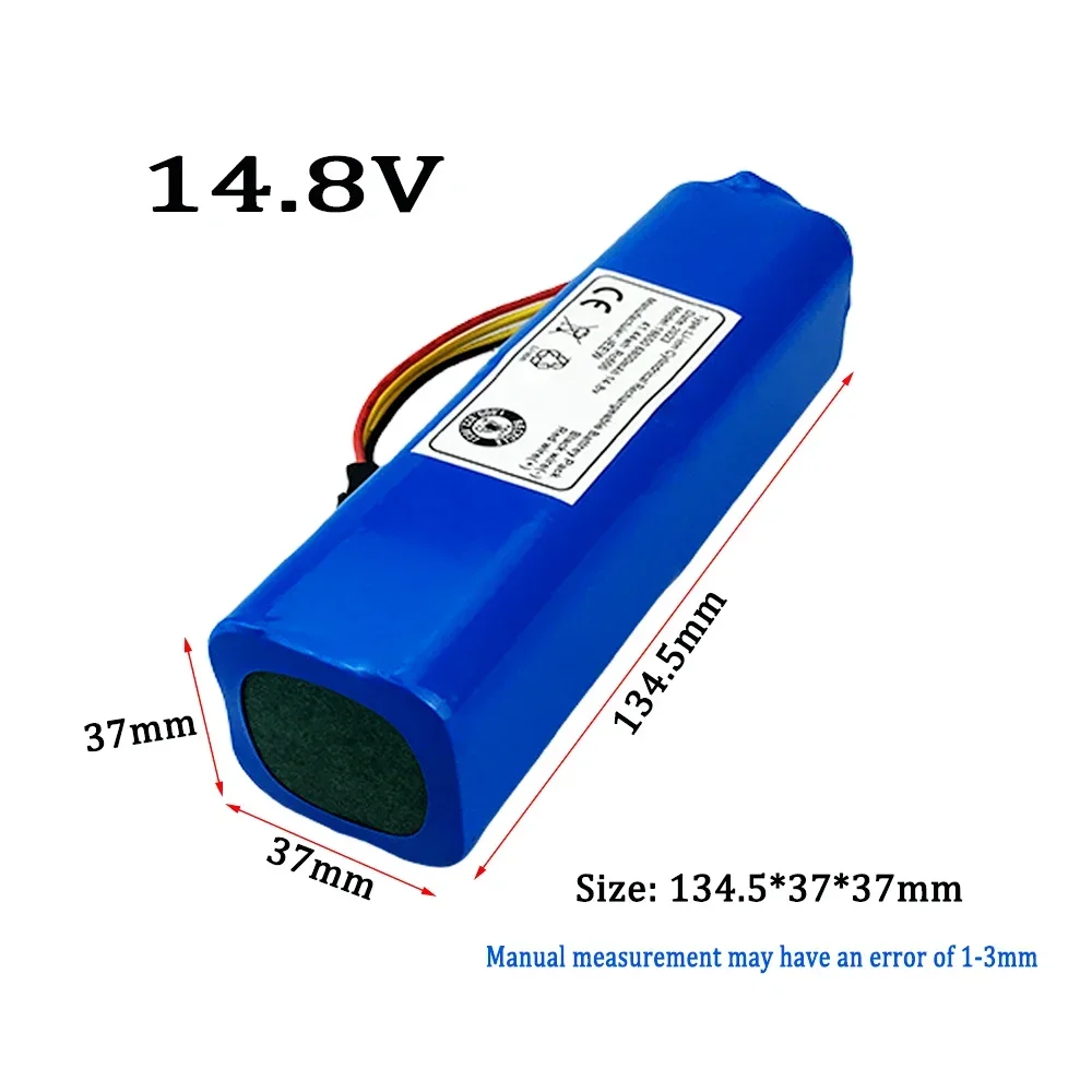 2024 New 14.8V 6800mAh INR18650 MH1-4S2P-300S Robot Battery for Cecotec Conga 5090 5490 6090 Robotic Vacuum Cleaner