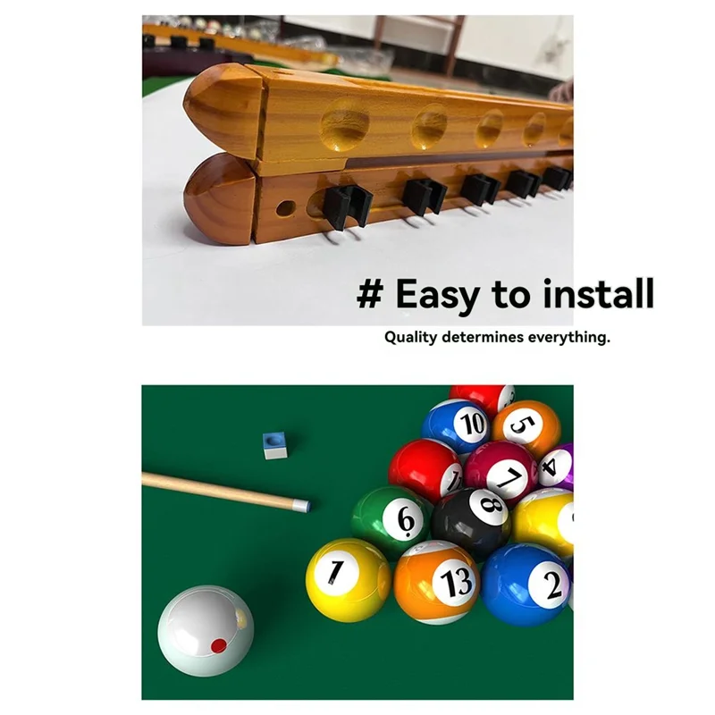 

RTENTE-деревянный стержень для снукера, подвесной кронштейн, настенный 6-слотовый стержень для бассейна, удерживающие подставки, аксессуары для бильярда