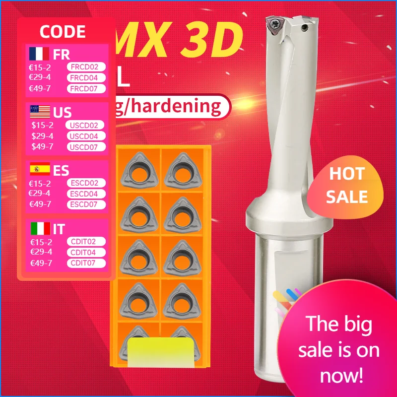 

WC series U drill 14mm-44.5mm 3D depth,fast drill,Indexable bit,drilling,for Each brand WC series blade,Machinery,Lathes,CNC