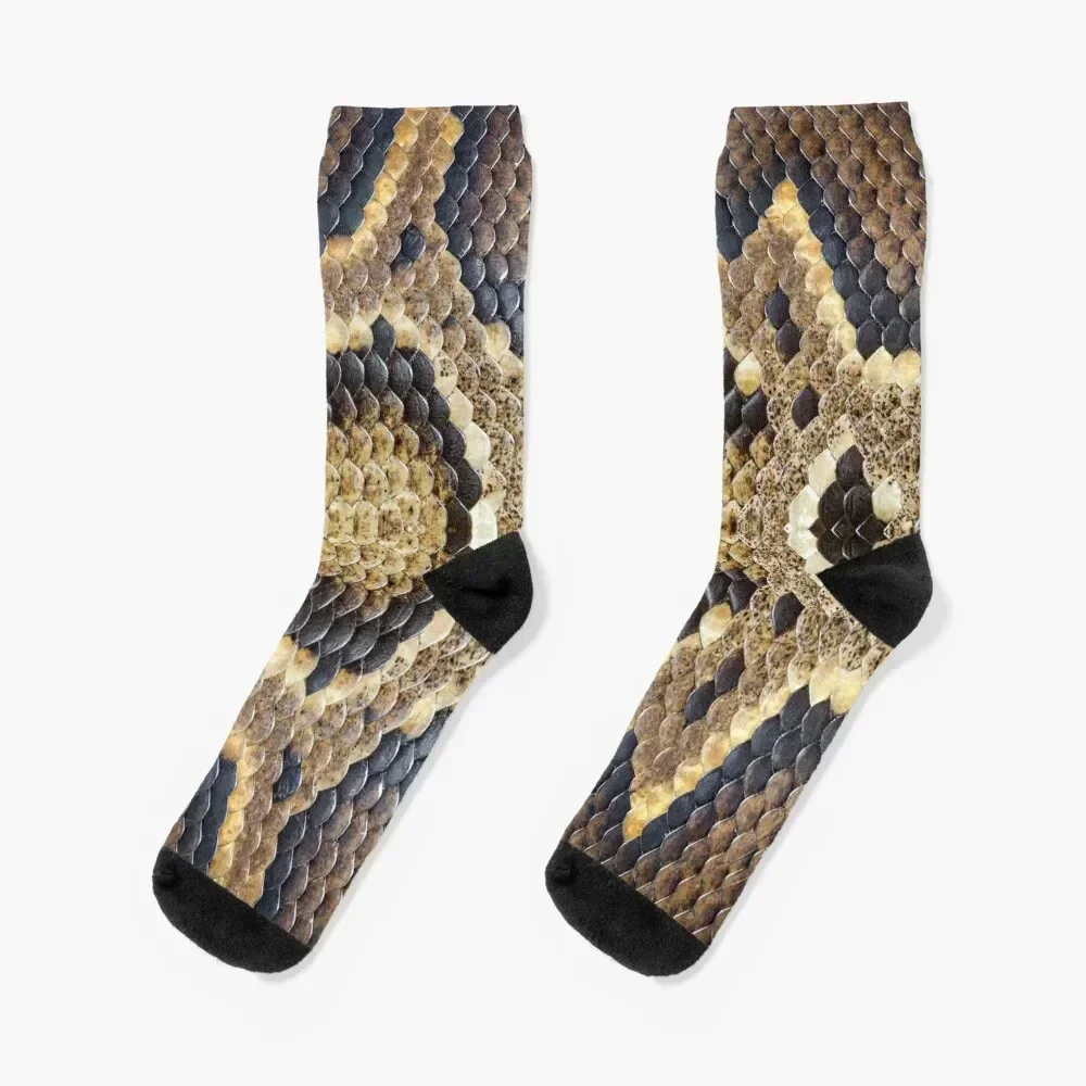 

Brown Snake Skin Socks sheer hiphop Novelties floral Socks Male Women's